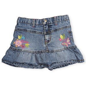 Barbie Avenue Embroidered Denim Skort Size 6